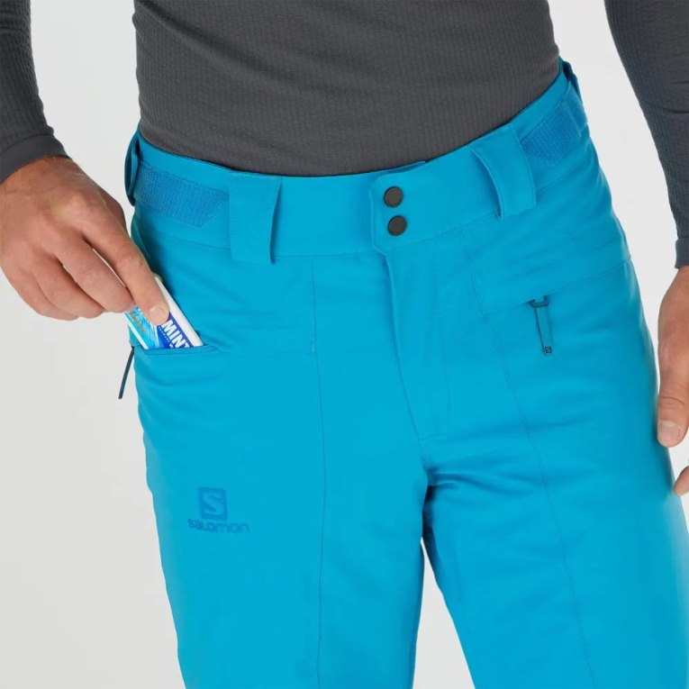 Turquoise Salomon Brilliant Men's Ski Pants | PH 97501G